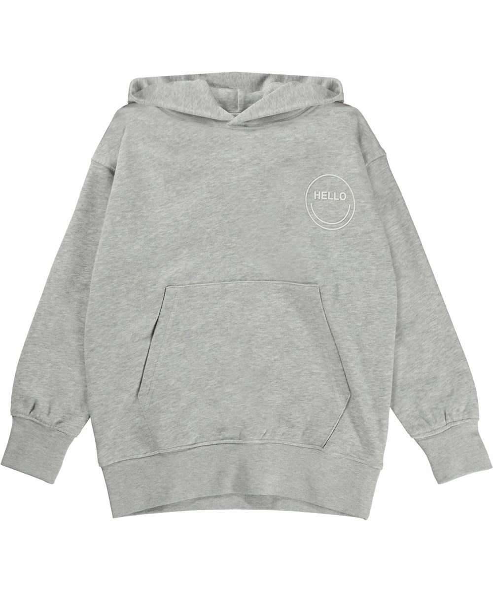 Moz - Marled Grey - Grøn unisex hættetrøje 