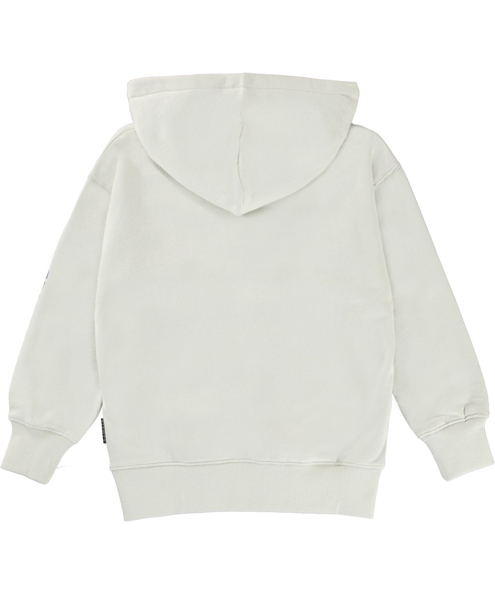 Moz - Moon - Økologisk hvid unisex hoodie nasa