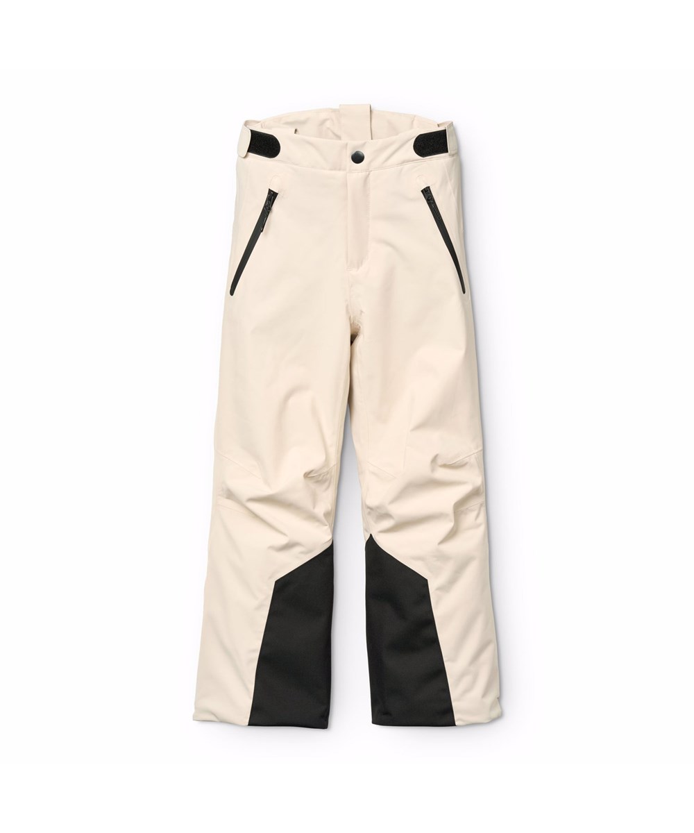 Jump Pro - Vanilla - Gebroken witte wind- en waterdichte kinderskibroek gemaakt van gerecycled polyester en gevoerd met 3M™ Thinsulate™.