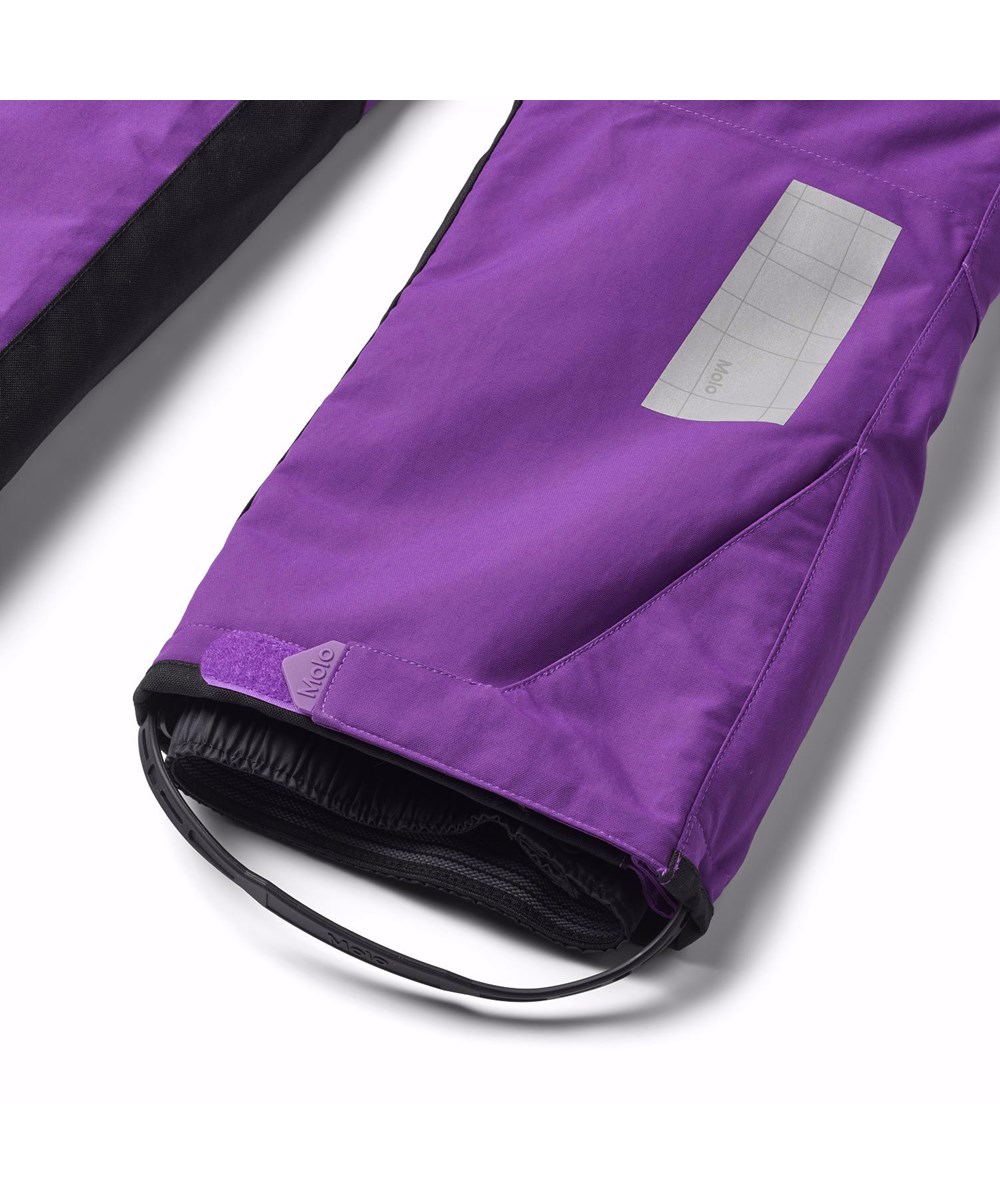 Jump Pro - Warm Purple - Paarse wind- en waterdichte skibroek voor kinderen van gerecycled nylon.