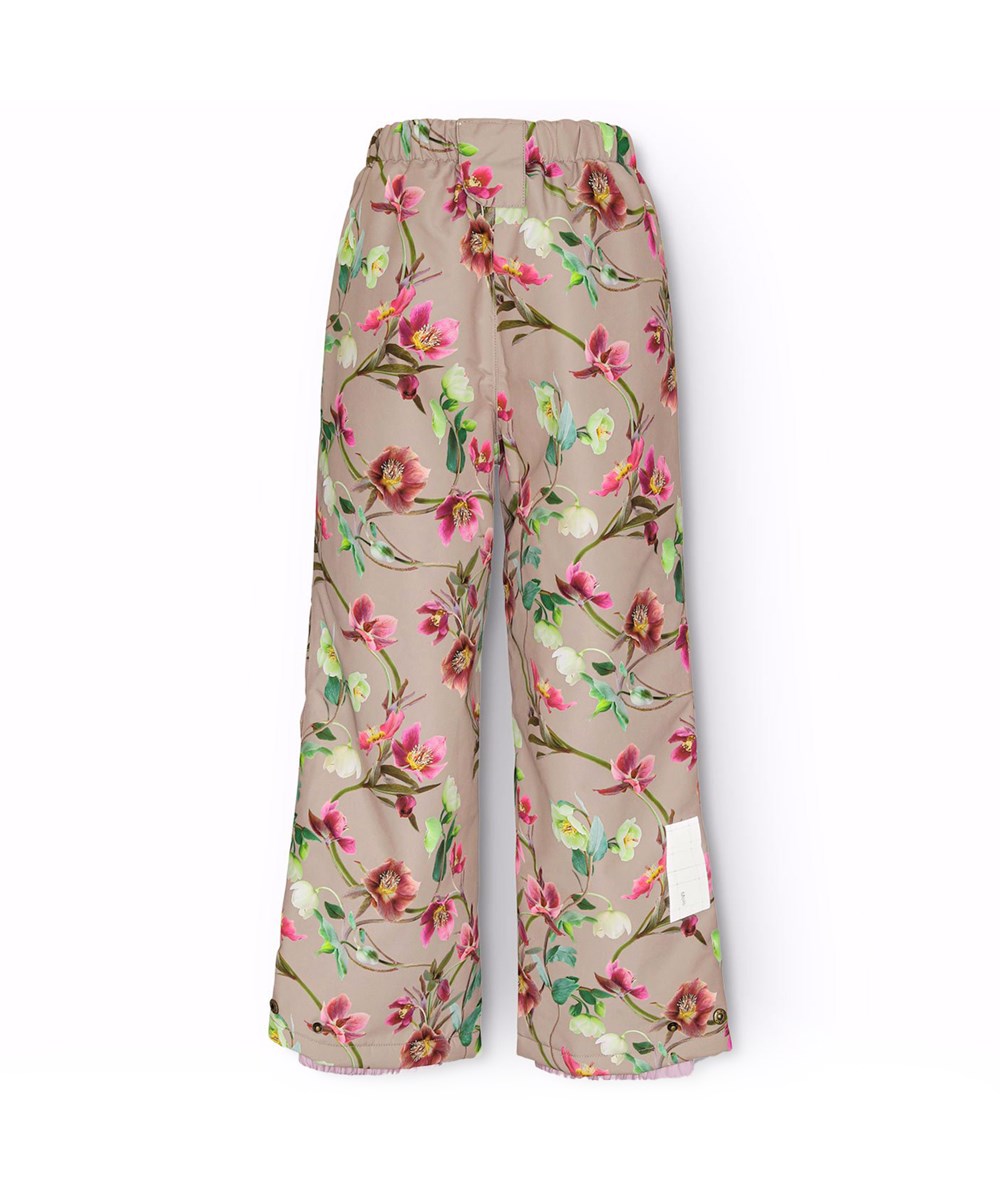Paxton - Winter Roses - Wind- en waterdichte skibroek voor kinderen gemaakt van gerecycled polyester met een bloemenprint.