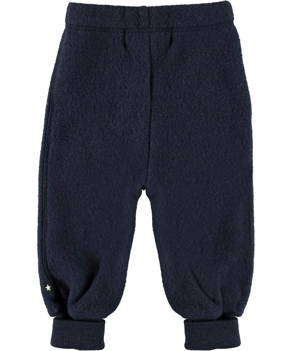 Ulmer - Dark Navy - Wollen blauwe babybroek