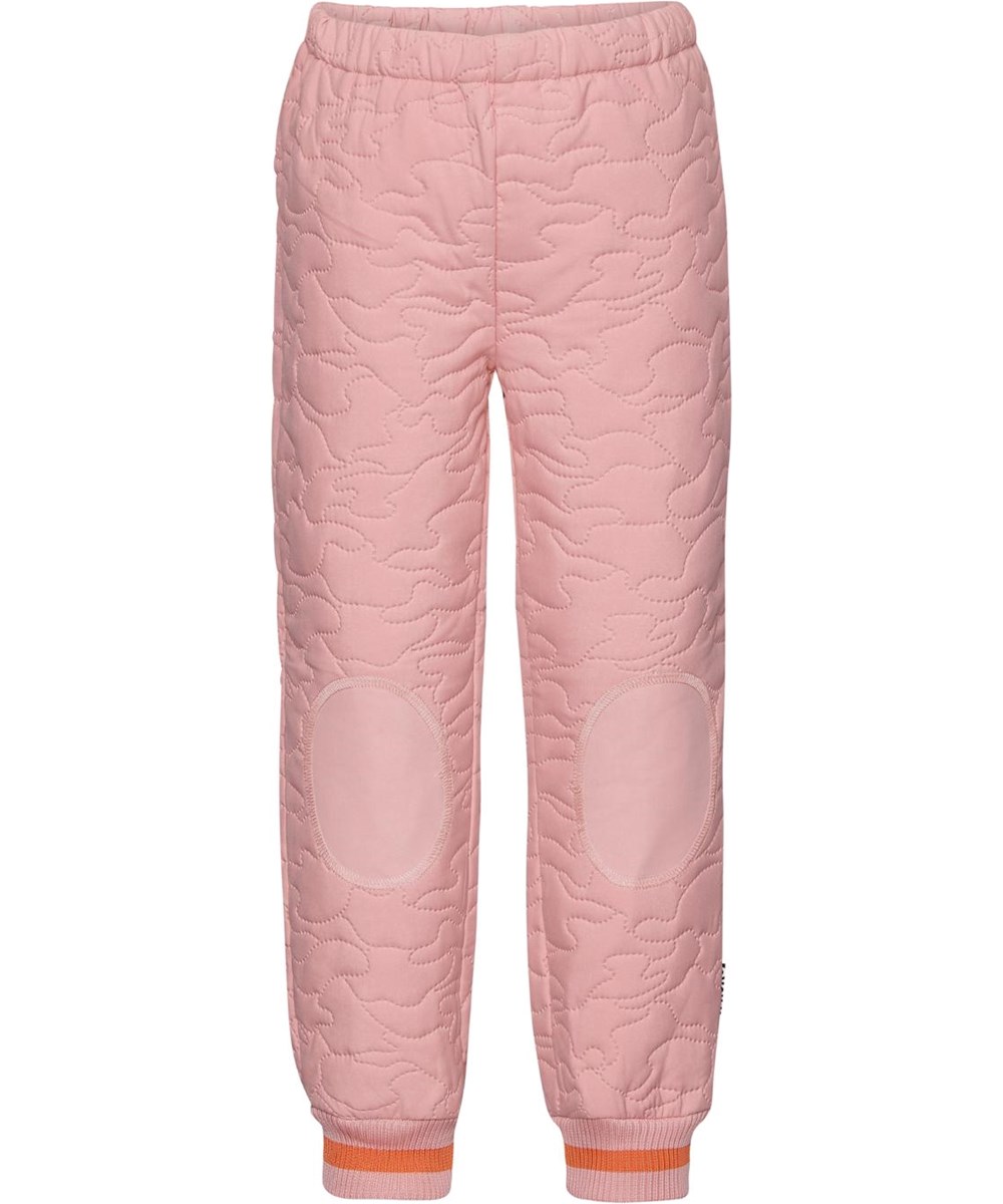 Hoti - Rosequartz - Roze gevoerde broek met rode strepen