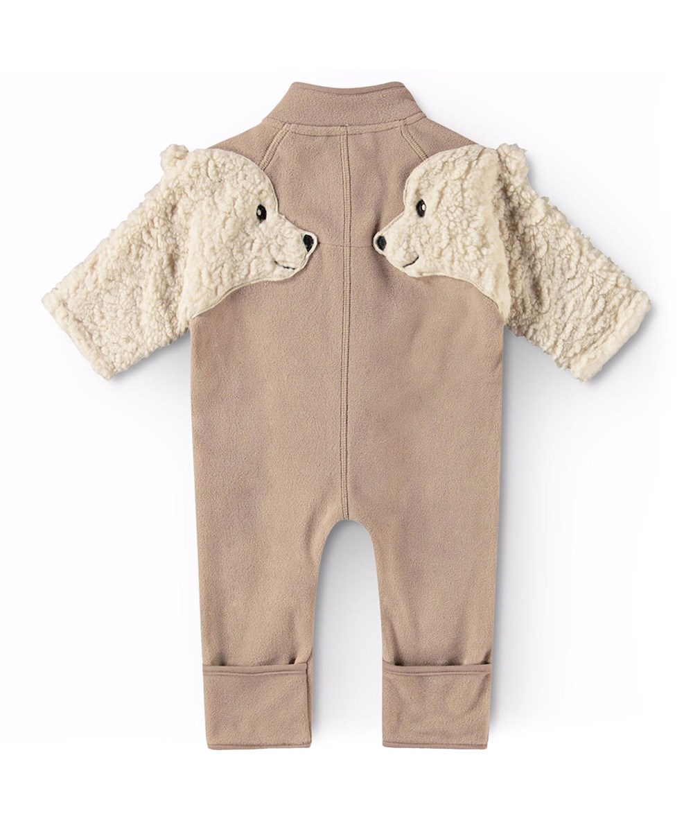 Udo - Mocha - Beige en gebroken wittte fleecepak voor baby's en peuters