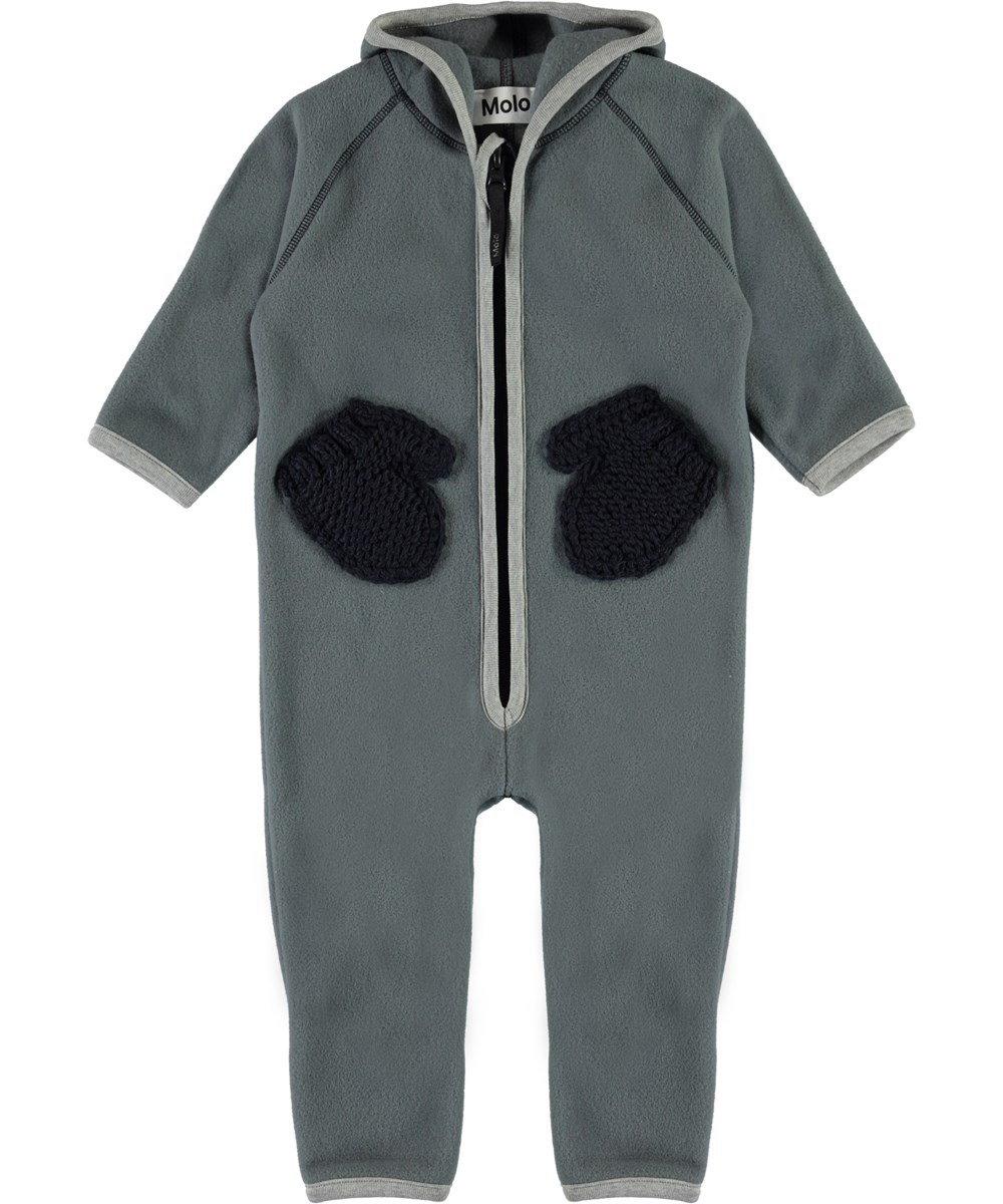 Udo - Stormy Weather - Babypakje van fleece met grijze wanten