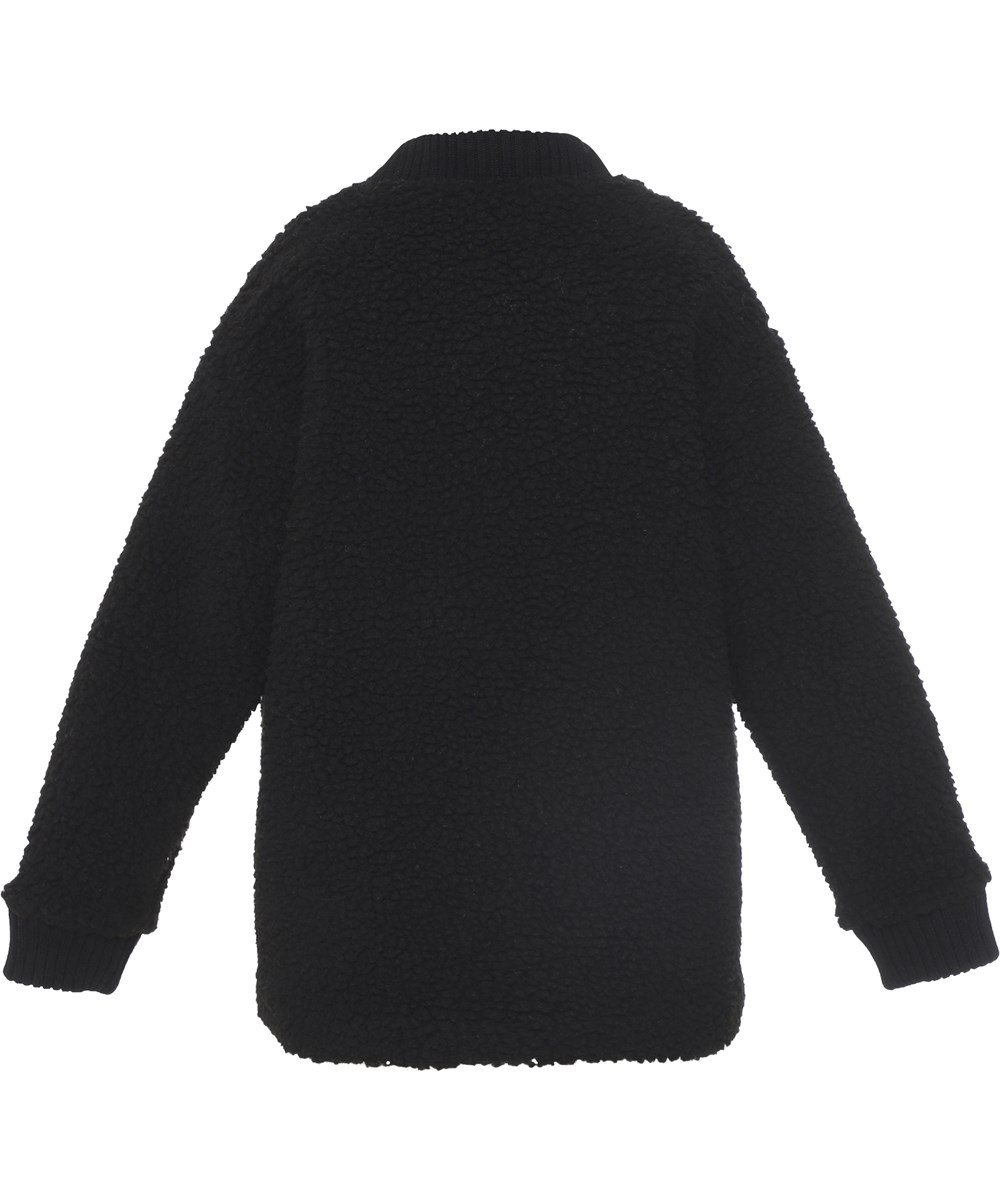 Ulasas - Black - Zwarte fleece jas met Team