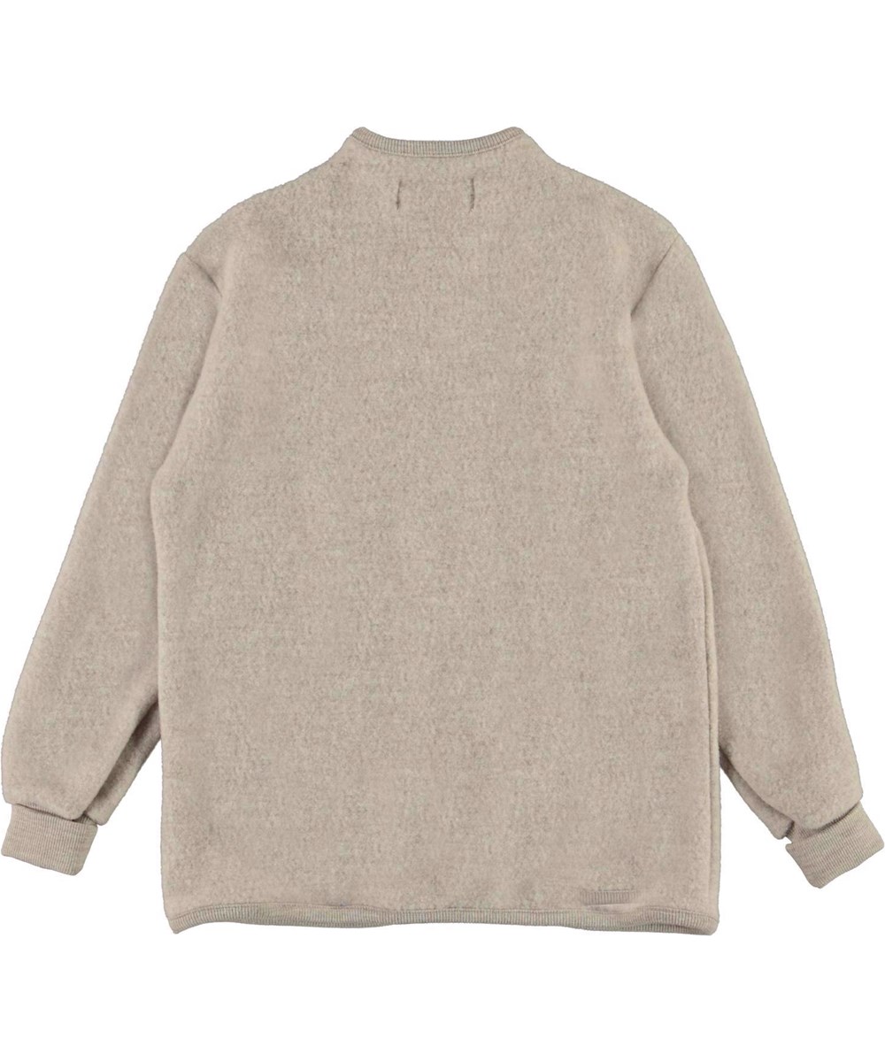 Umbat - Moon Sand - Beige wollen jas met rits