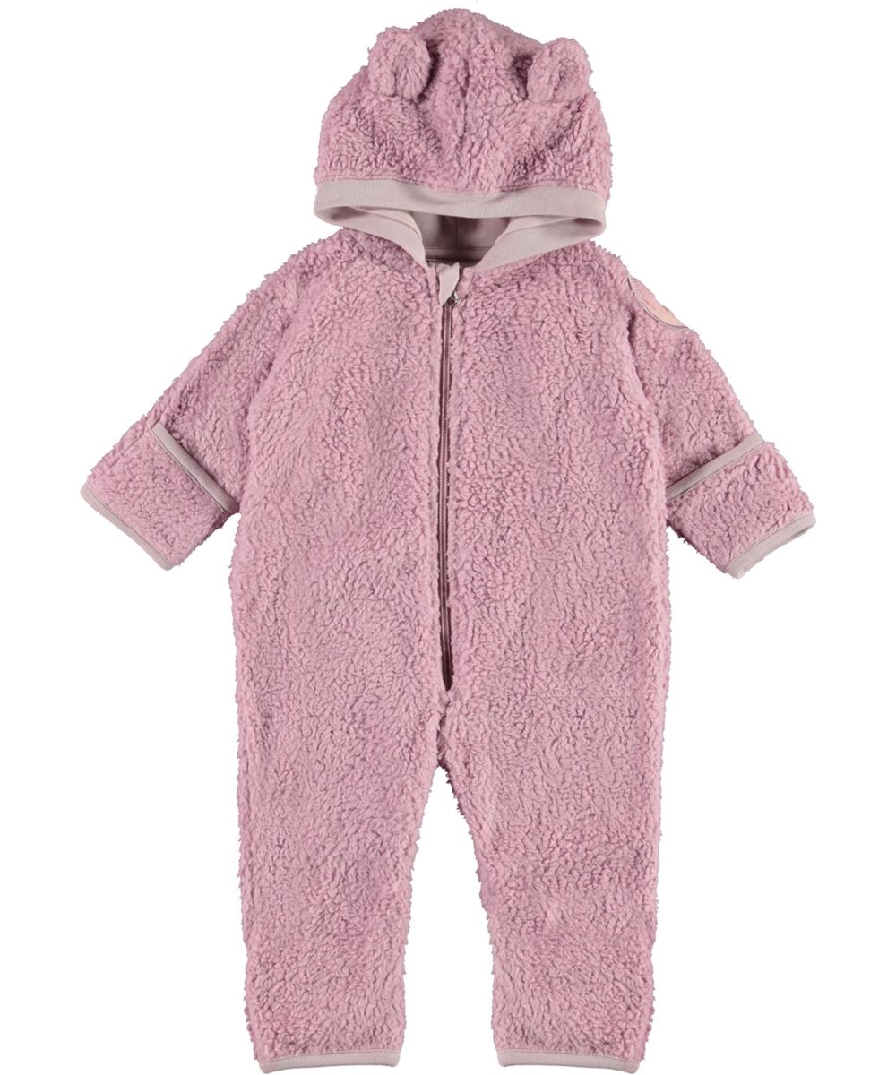 Umeko - Blue Pink - Roze baby fleece pak met oren