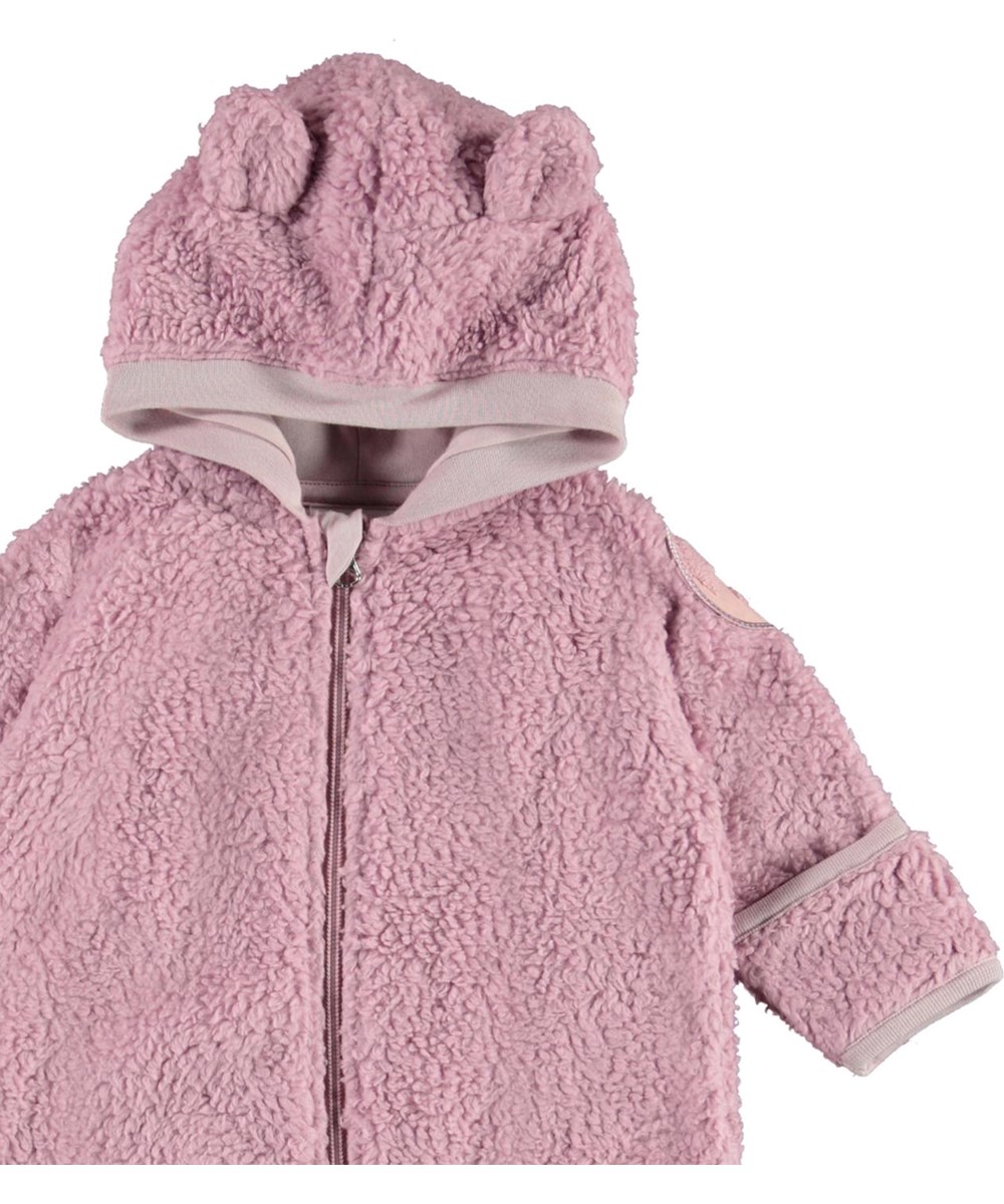 Umeko - Blue Pink - Roze baby fleece pak met oren