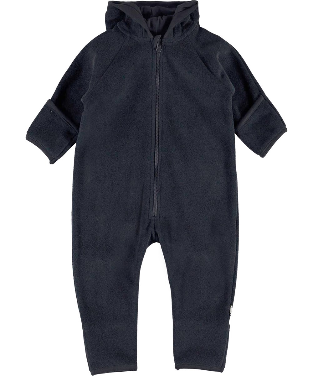 Umeko - Dark Navy - Donkerblauwe babypak van fleece met oren
