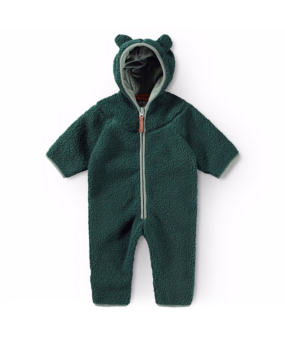 Umeko - Ponderosa Pine - Donkergroene fleecepak voor baby's en peuters