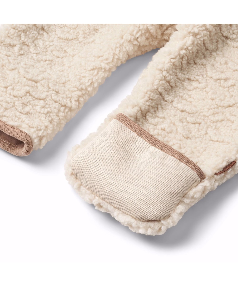 Umeko - White Noise - Gebroken witte fleecepak voor baby's en peuters