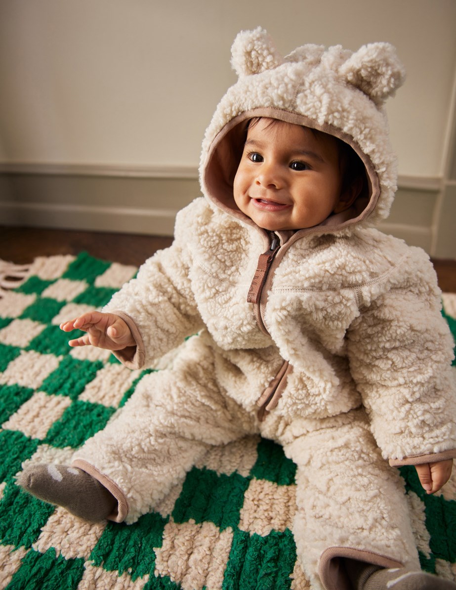 Umeko - White Noise - Gebroken witte fleecepak voor baby's en peuters