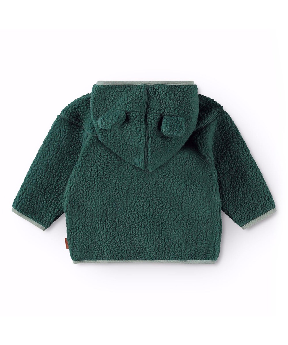Ummi - Ponderosa Pine - Donkergroene fleece jas voor baby's en peuters.