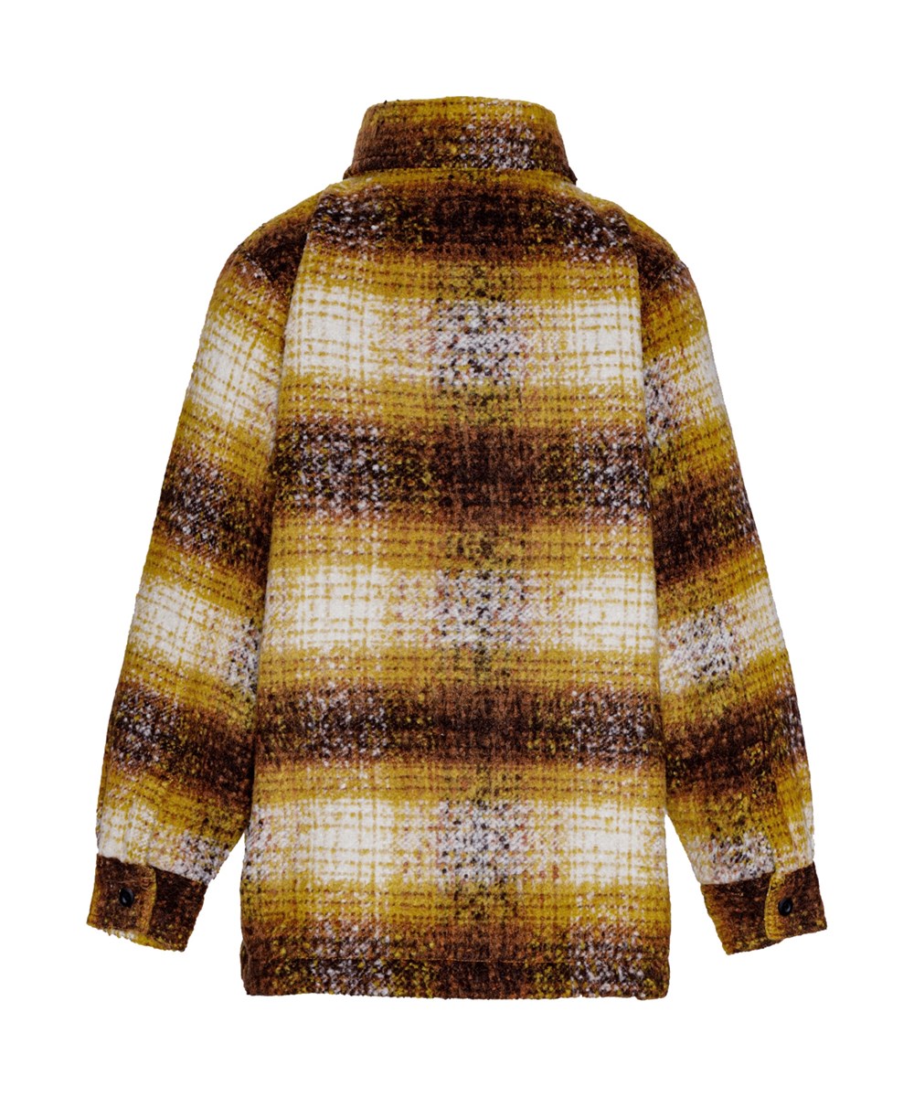 Hayes - Brilliance Mist - Geblokte overshirt voor kinderen in gouden en bruine kleuren.