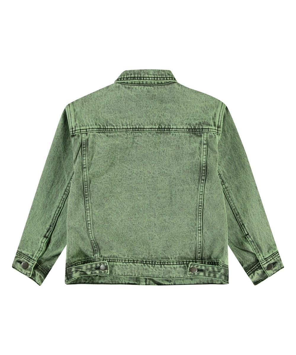 Honore - Cambuci Dye - Groene spijkerjas voor kinderen in een verwassen katoenen look.