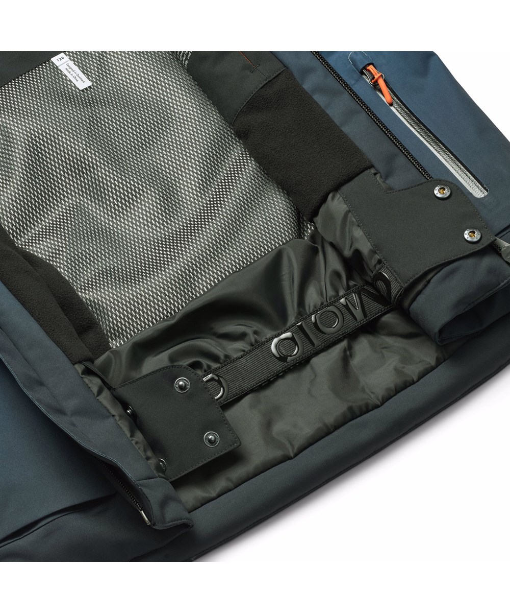 Alpine - Blue Ice - Wind- en waterdichte blauwe winterjas voor kinderen gemaakt van gerecycled polyester en gevoerd met 3M™ Thinsulate™.