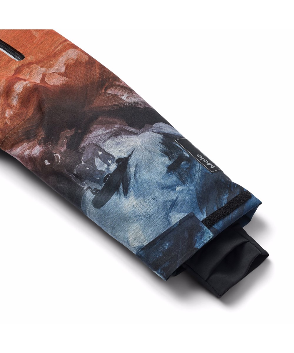 Alpine - Sunrise - Wind- en waterdichte grijze, oranje en blauwe winterjas voor kinderen gemaakt van gerecycled polyester en gevoerd met 3M™ Thinsulate™.