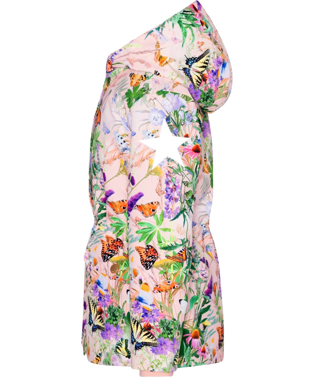 Carole - Wild Butterflies - Roze parkajas voor kinderen gedeeltelijk gemaakt van gerecycled polyester met een bloemen en vlinderprint