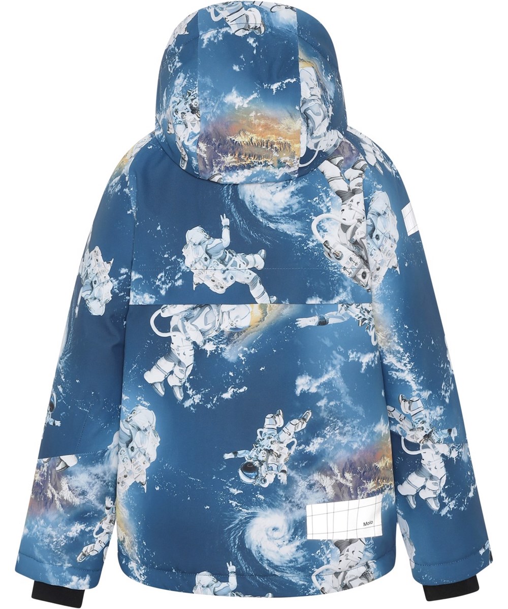 Castor - Astronauts - Gerecyclede blauwe winterjas met astronautenprint