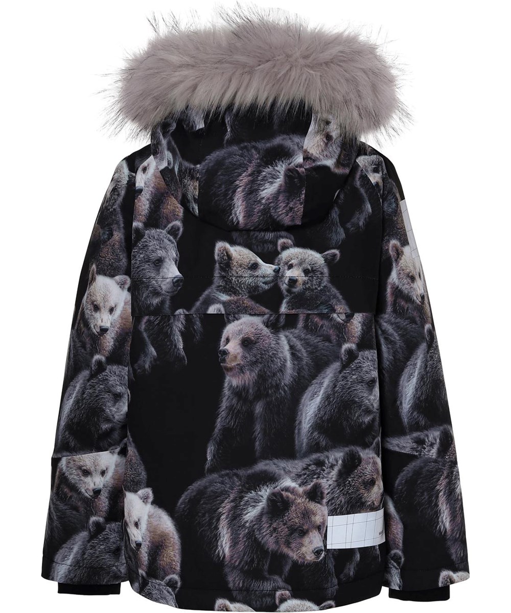 Castor Fur - Teddy - Winterjas met bont in berenprint 