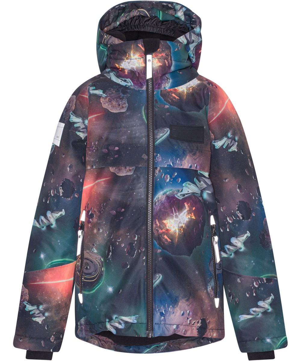 Castor - Space Journey - Gerecyclede winterjas met planeten en ruimteschip