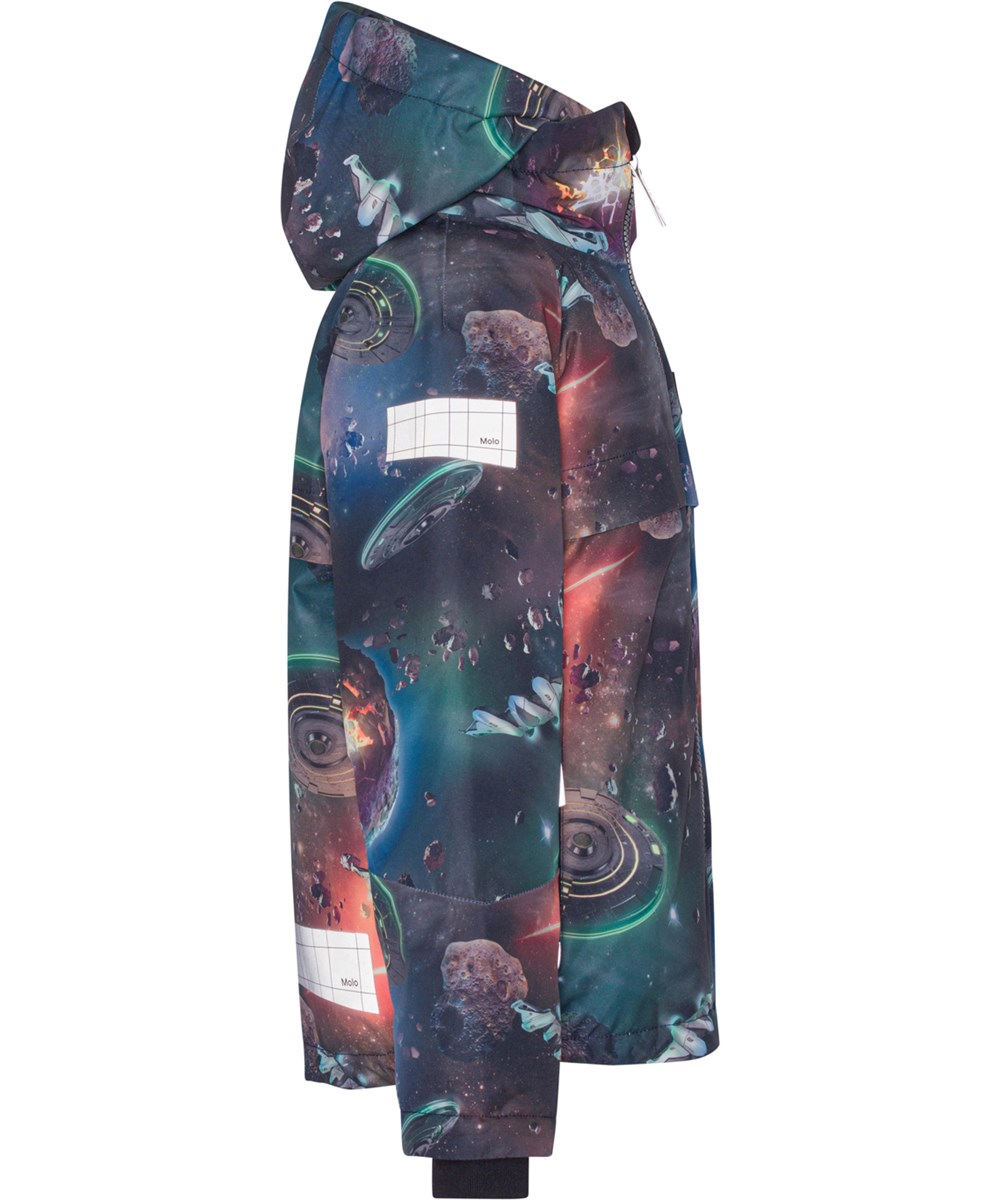 Castor - Space Journey - Gerecyclede winterjas met planeten en ruimteschip