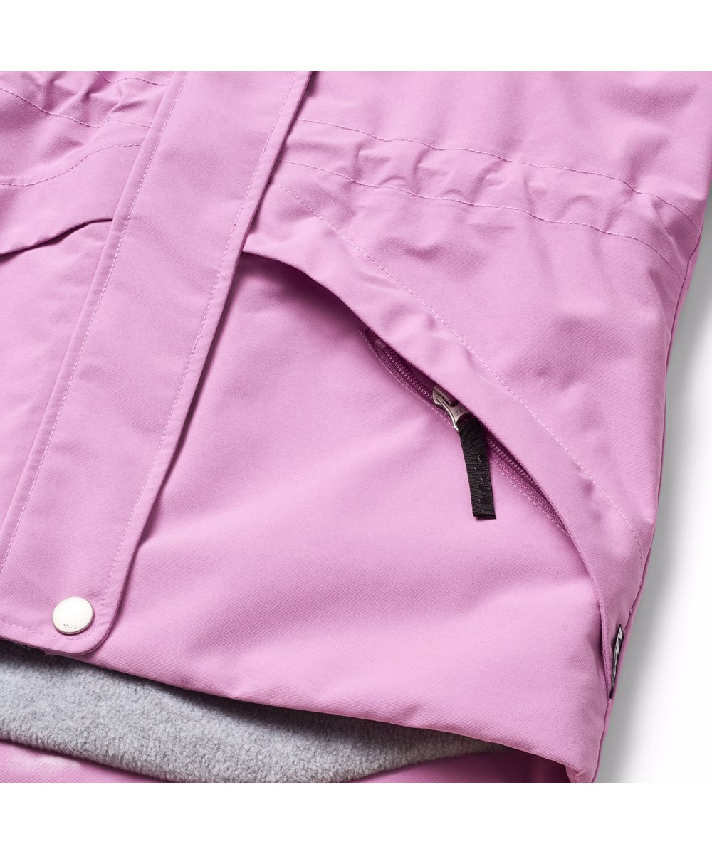 Cathy Fur - Purple Ray - Paarse wind- en waterdichte winterjas voor kinderen gemaakt van gerecycled polyester en gevoerd met 3M™ Thinsulate™.