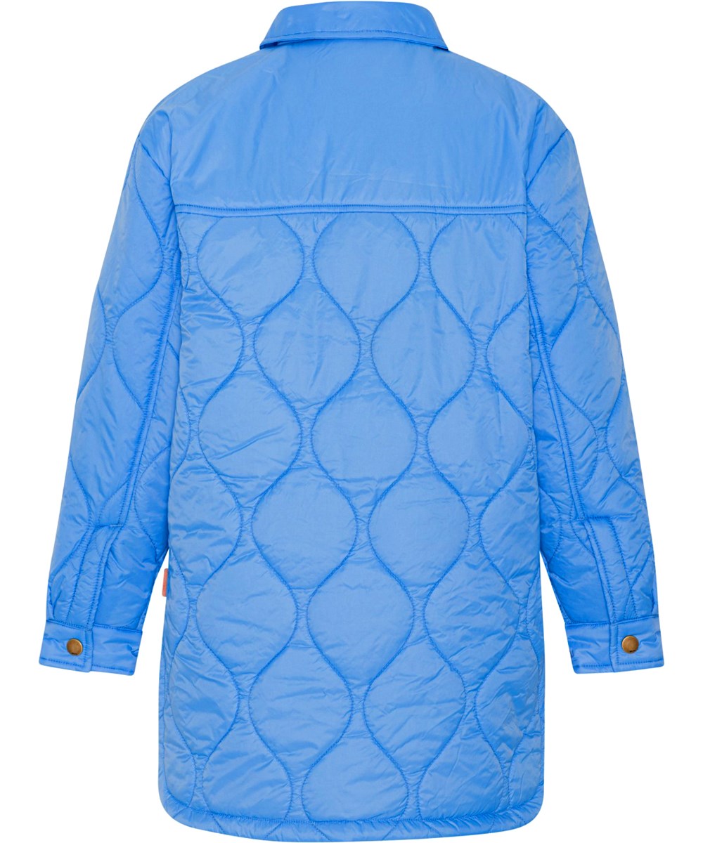 Hadlee - Forget Me Not - Blauwe doorgestikte en waterafstotende jas voor kinderen