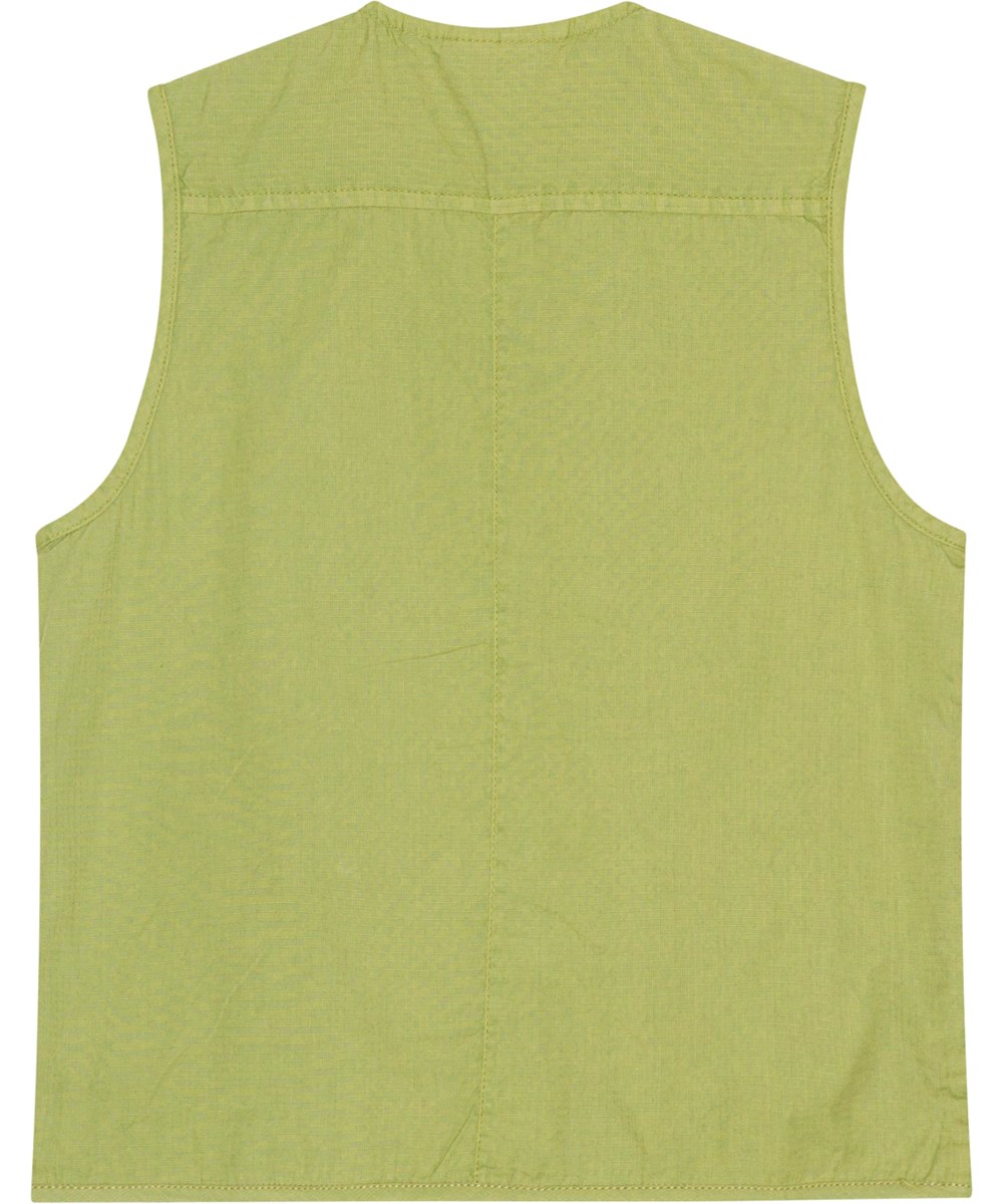 Haiko - Sage - Olijfgroene bodywarmer van katoen