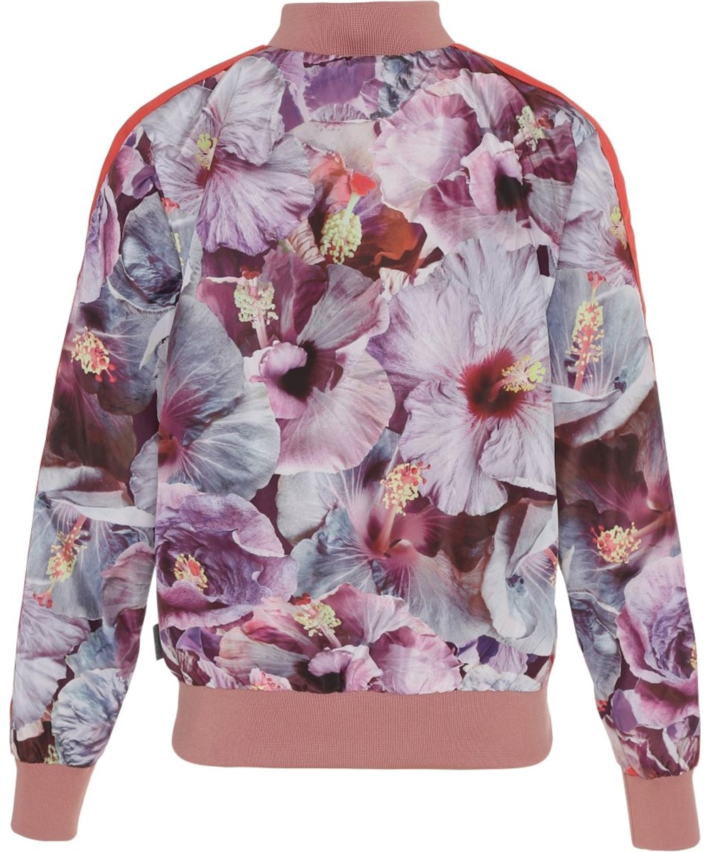 Hanna - True Hibiscus - Gebloemde jas met rode strepen