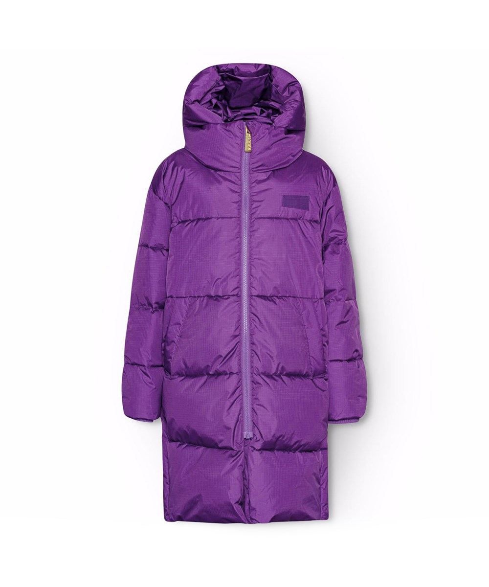 Harper - Warm Purple - Paarse gewatteerde jas voor kinderen van gerecycled polyester.
