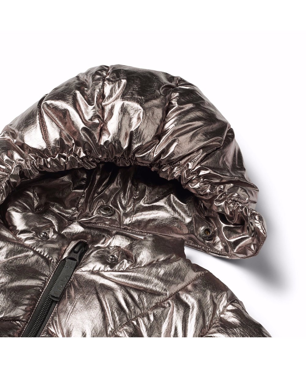 Harpo - Warm Silver - Stoere zilveren jas voor baby's en peuters