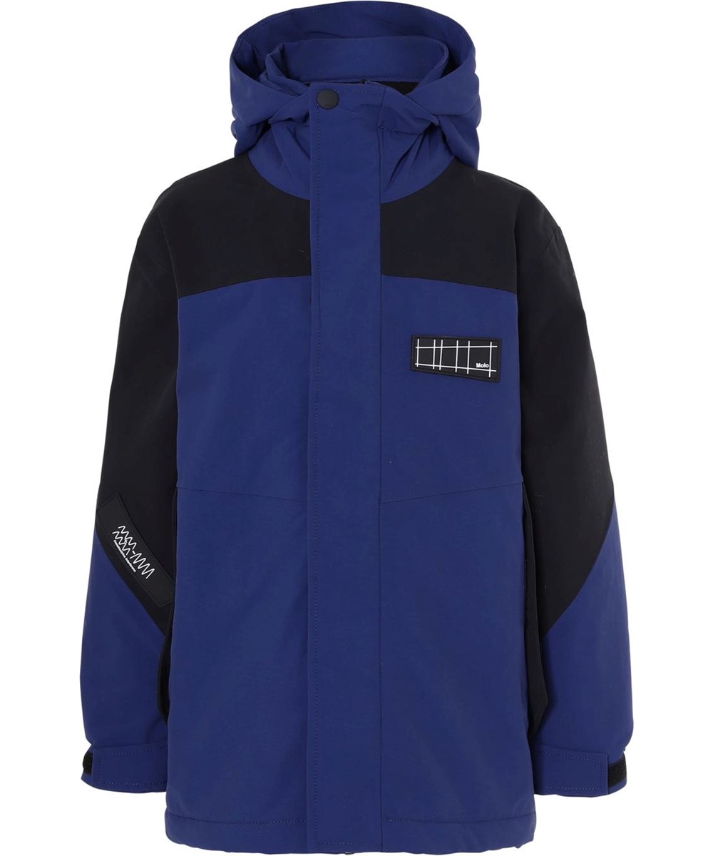 Harrison Recycle - Ink Blue - Gerecycled blauwe winterjas met zwart