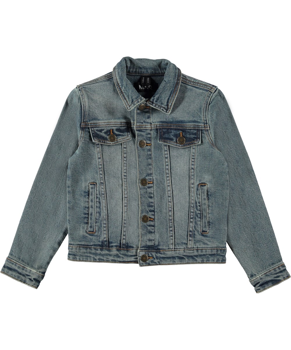Hattie - Vintage Denim - Biologische spijkerjas met knoopsluiting