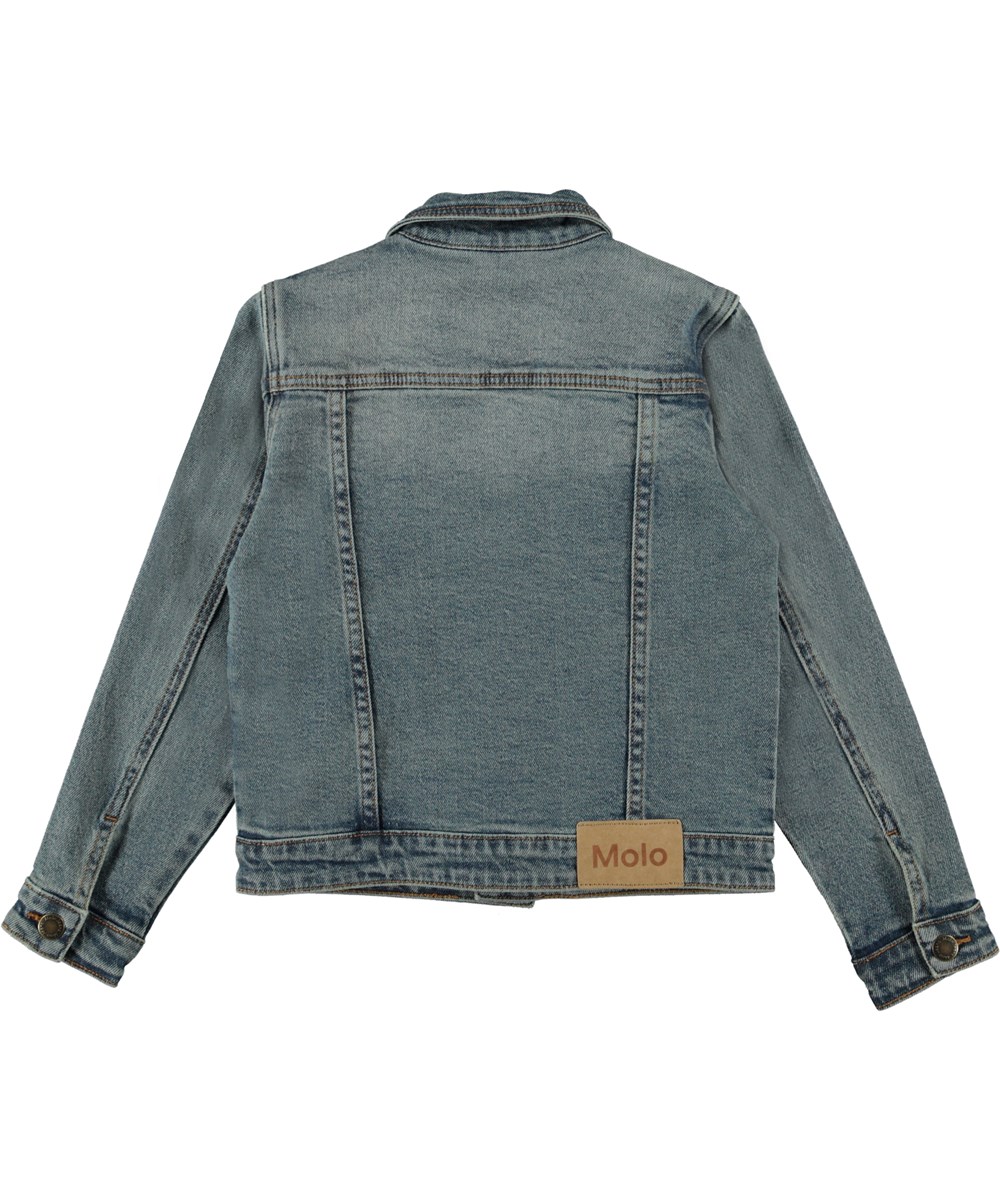 Hattie - Vintage Denim - Biologische spijkerjas met knoopsluiting