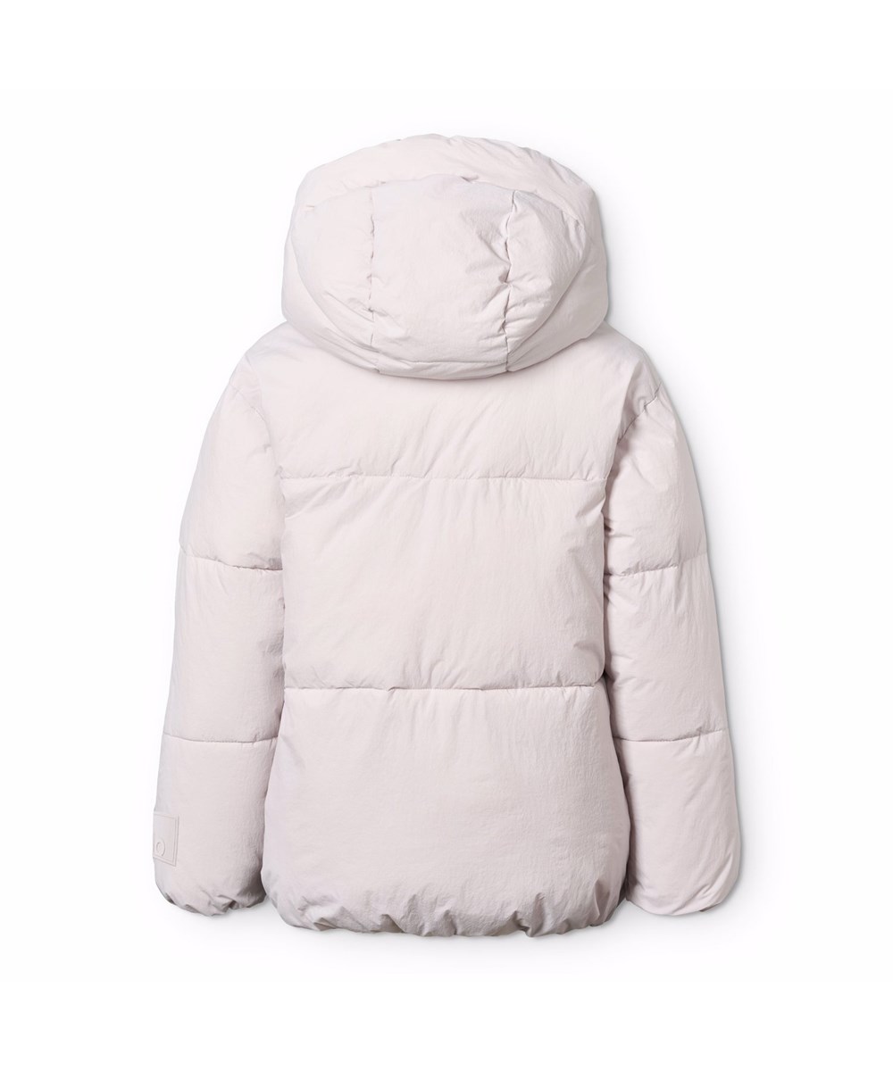 Hayden - Lilac Marble - Lichtegekleurde waterafstotende kinderjas gemaakt van gerecycled nylon en gerecyclede polyester vulling.