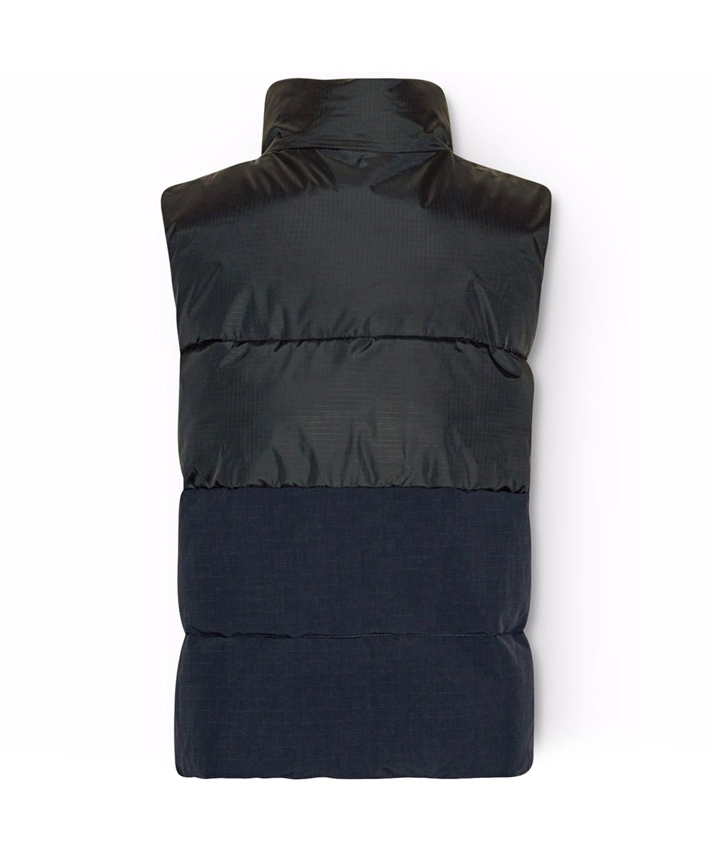 Heike - Dark Night - Warme bodywarmer voor kinderen van gerecycled polyester in donkerblauwe tinten.