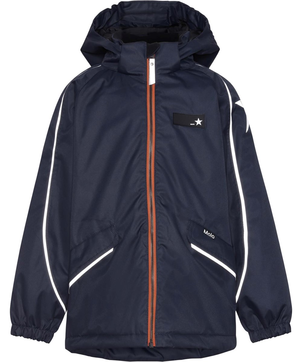 Heiko - Carbon - Gerecyclede donkerblauwe unisex jas