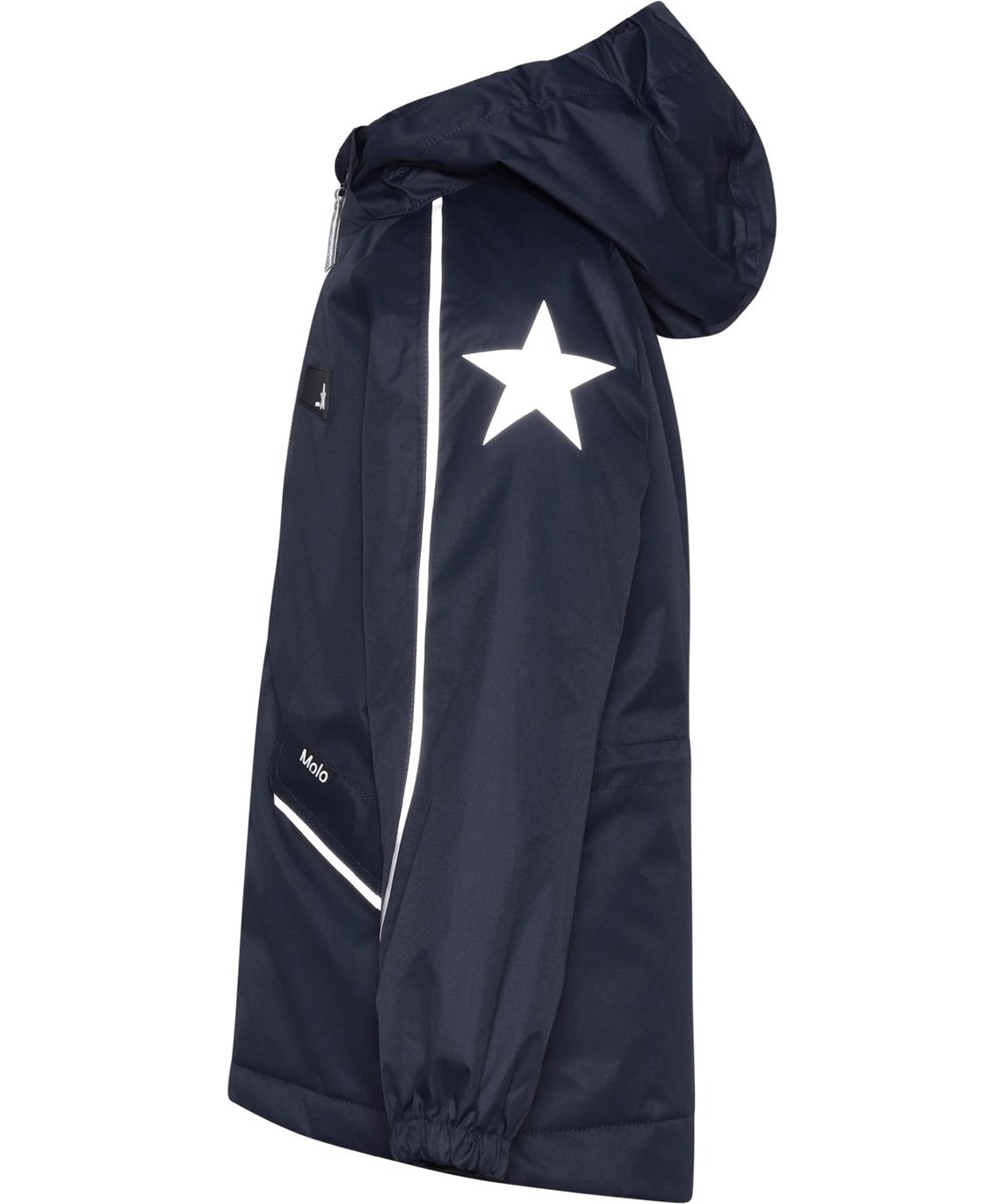 Heiko - Carbon - Gerecyclede donkerblauwe unisex jas