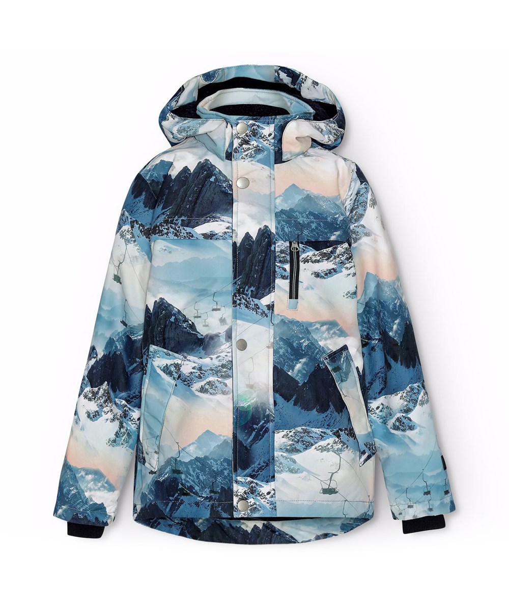 Heiko - Mountain High - Roze, waterdichte en ademende wanten voor kinderen met bloemenprint en 3M™ Thinsulate™ isolatie.