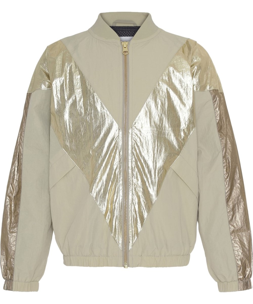 Helsa - Bamboo - Beige jas met goud