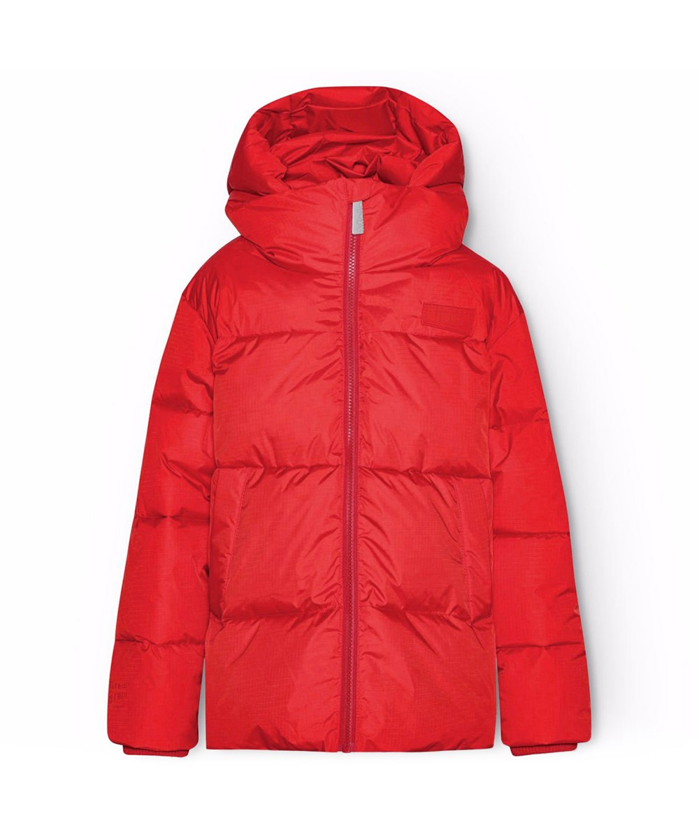 Hilo - Adrenaline Rush - Rode gewatteerde jas voor kinderen van gerecycled polyester.