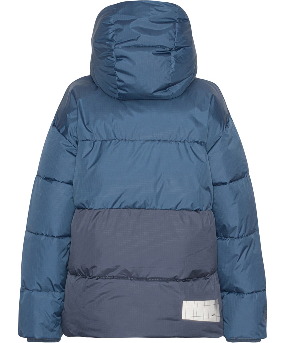 Hilo - Dark Denim - Gerecyclede zachte en warme donsjas in het blauw