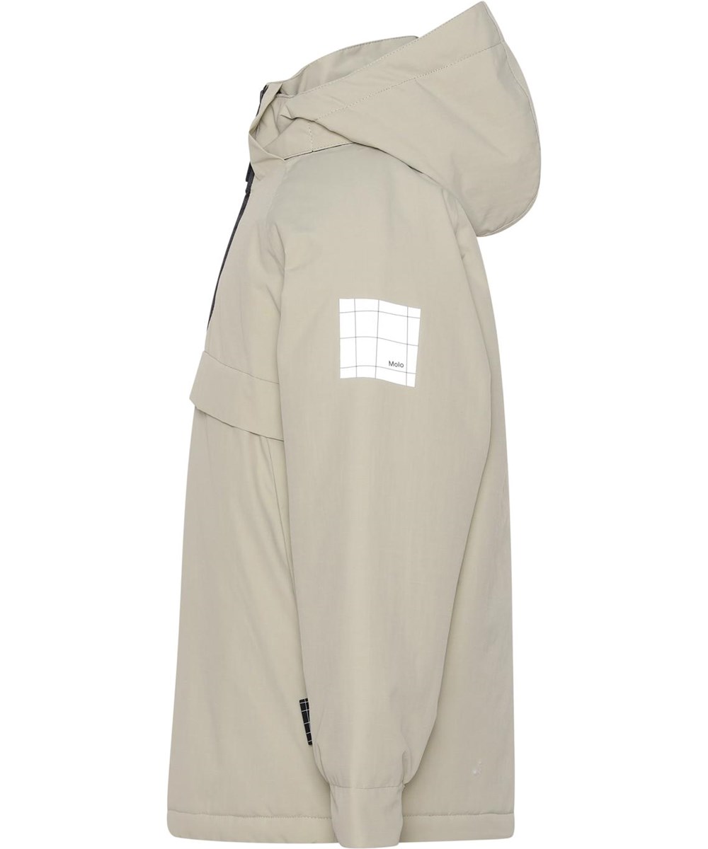 Holden - Moon Sand - Gerecyclede beige anorak met reflectoren 