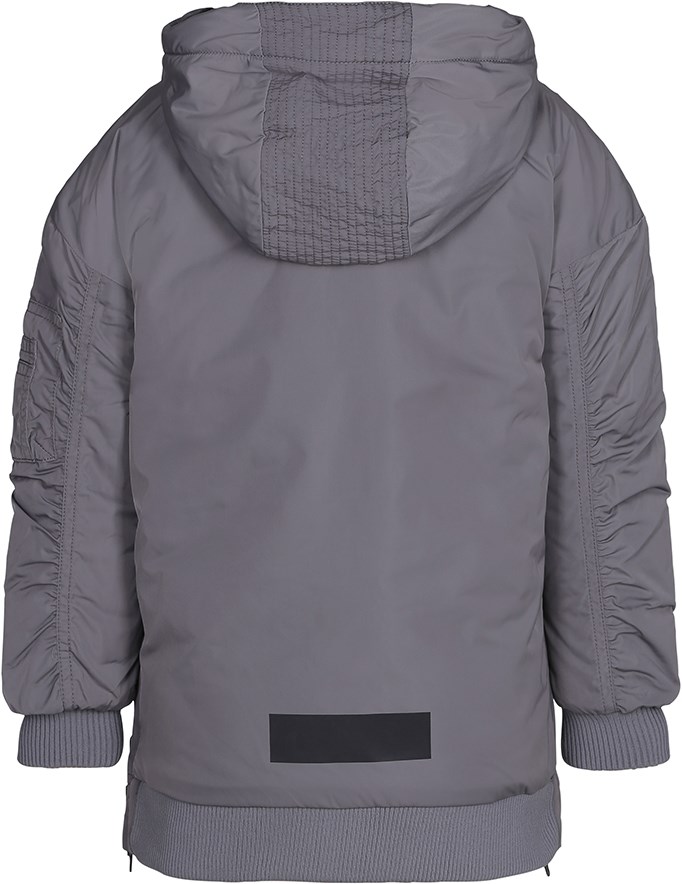 Hollyn - Smokey Grey - Grijs lang gevoerde winterjas