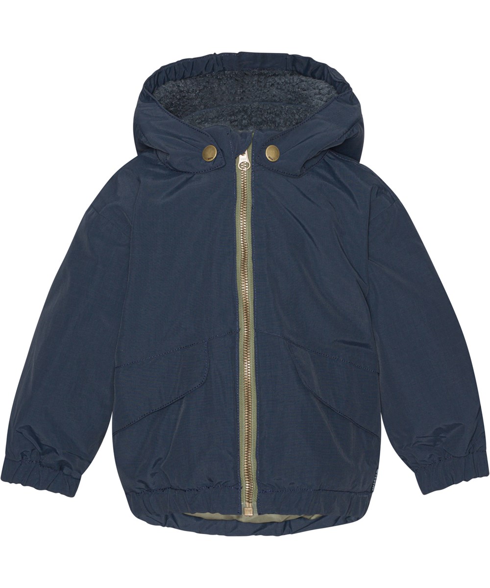 Honor - Night Navy - Gerecyclede donkerblauwe winterjas voor jonge kinderen