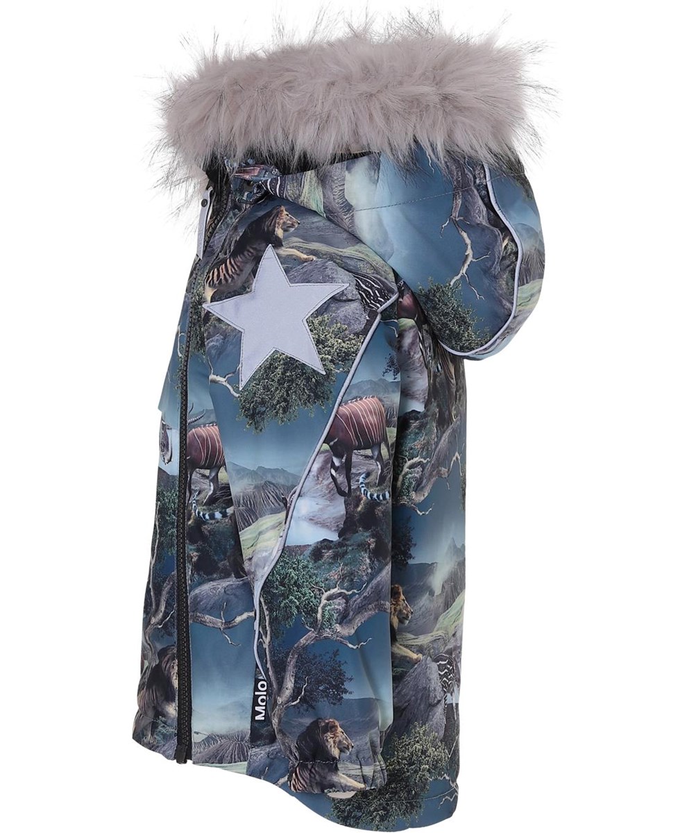 Hopla Fur - Creation - Winterjas met bont en dierenprint