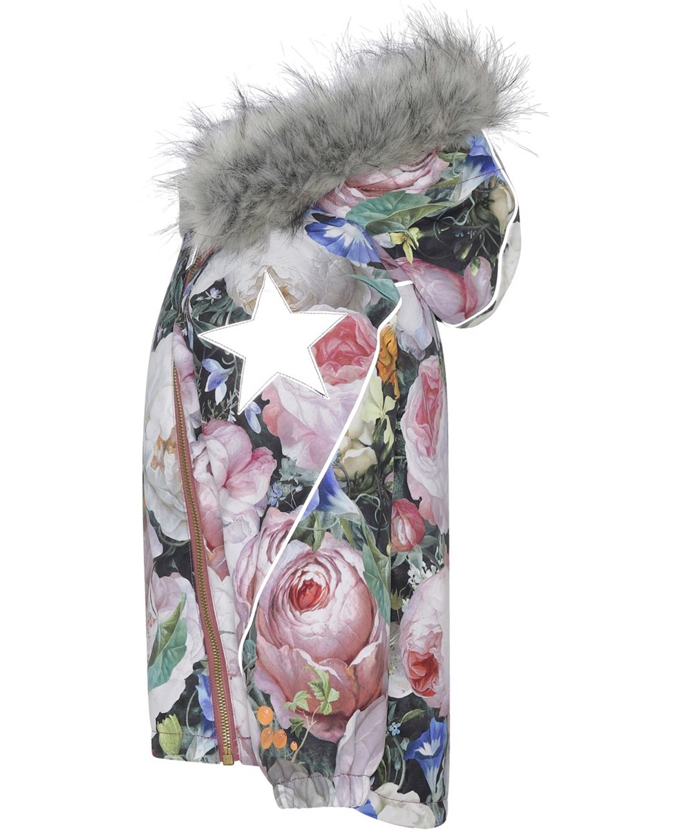 Hopla Fur - Still Life - Gerecyclede winterjas met bloemenprint