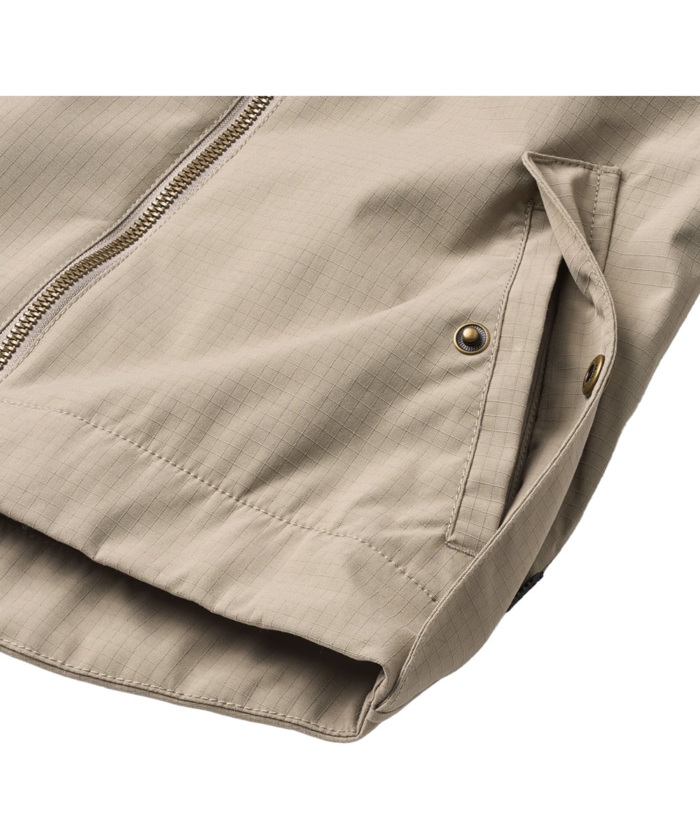 Hoplas - Clay - Wind- en waterdichte zandkleurige jas gemaakt van gerecycled polyester voor kinderen